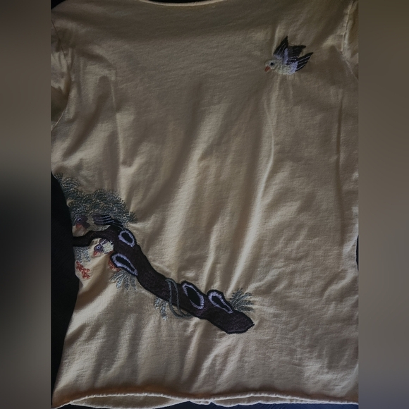 Yellow Summer Open Top With Embroidery Sz Med/Lg - Picture 7 of 12